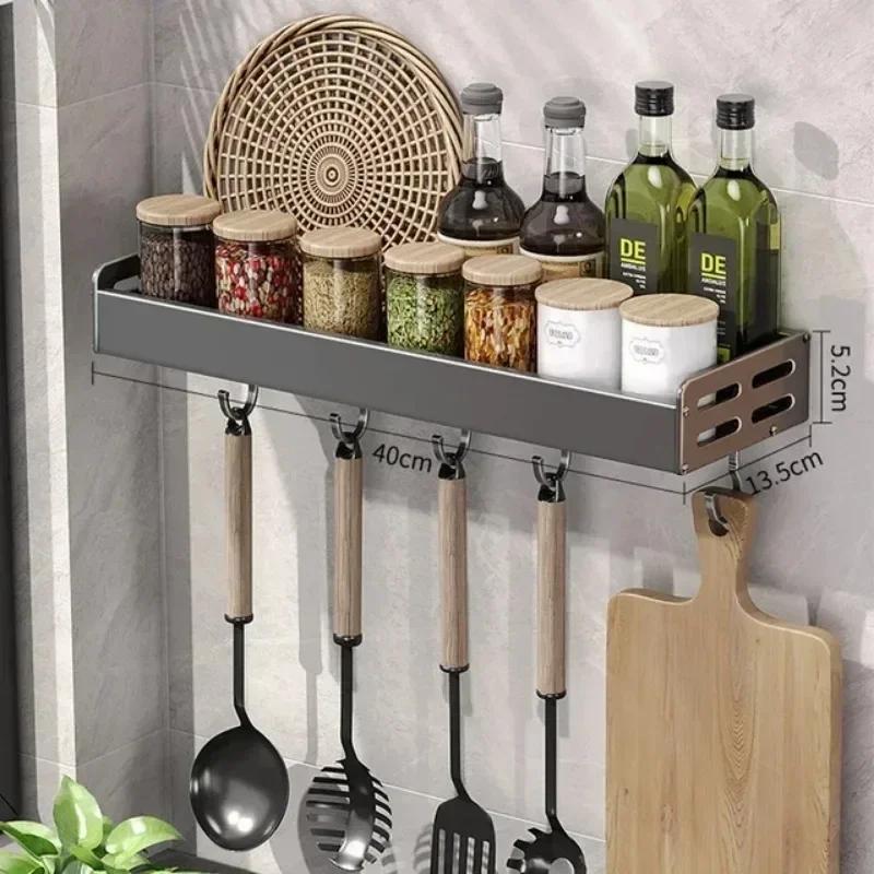 Wall Mounted Kitchen Storage Rack Multifunctional Waterproof  Holder Seasoning Storage Rack Household Seasoning Storage Rack