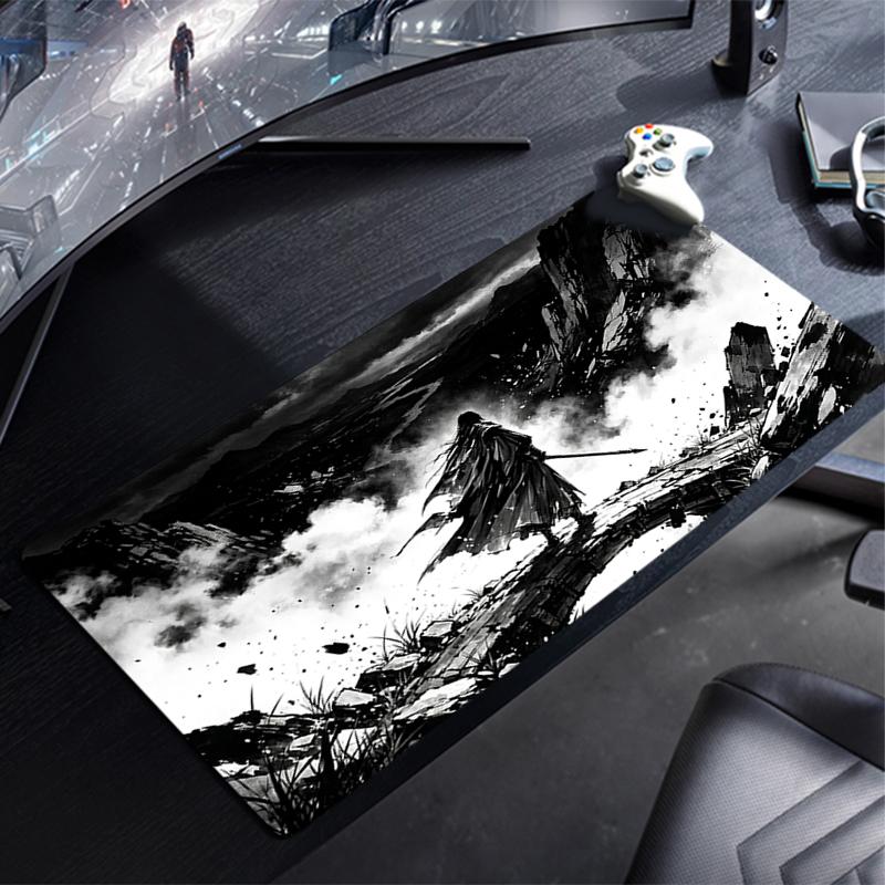 Large Mouse Pad Ink Wash Swordsman Gamer Keyboard Mousepad Pc Computer Desk Mat Gaming Pad Mouse Mats For Cs Go Lol