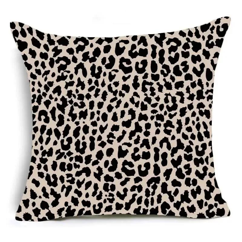 Home Decor Animal Print Pillow Cover Leopard Tiger Zebra Cattle Snake Cushion Cover Home Sofa Chair Decor Pillowcase ,(10)