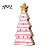Holiday Party Centerpieces Pink Christmas Tree Wooden Figurine Snowflake Polka Dot Tabletop Decor Romantic Decorations Festive Home Ornament