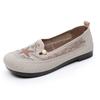 Shoes Women's Cloth Shoes Medium and Comfortable Single Shoes Breathable Mother Shoes One Pedal Soft-soled Women's Shoes