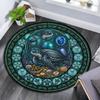 Oceanic Glass Round Area Rug Under Office Chairs Bedroom Living Room Home Decor