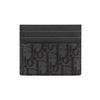 Dior Embroidered Classic Monogram Print Open Card Holder Men Card Holder Black 2ESCH135YSE_H03E