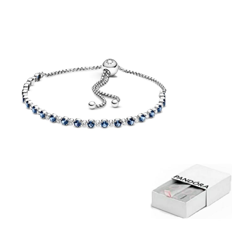 Pandora Cubic Zirconia Bracelets Women`s Blue