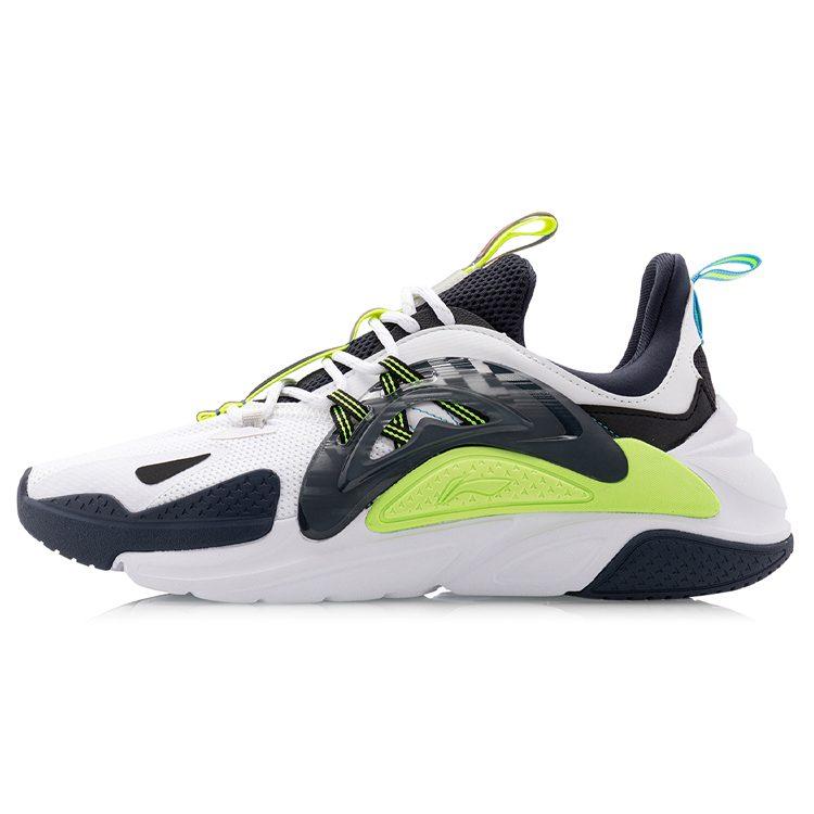 Li Ning Spark Breathable And Lightweight Low Top Sports Casual Shoes Men's White Blue Black AGLQ057-1