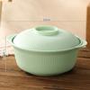 1L Capacity Plastic Rice Bowl with Lids Soup Bowls Durable Instant Noodle Bowls  Hot Rice