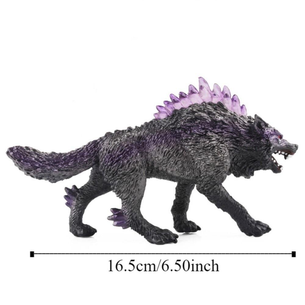 Plastic Simulated Solid Animal Model Shadow Wolf Warcraft Mythical Series Toys  Desk Decor