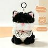 Portable Hanging Plush Pendant Interactive Cat Keychain, Wagging Tail & Meowing Kitten Soft Plushie with Sound Metal Clip, Cute Bag Charm, Comfort