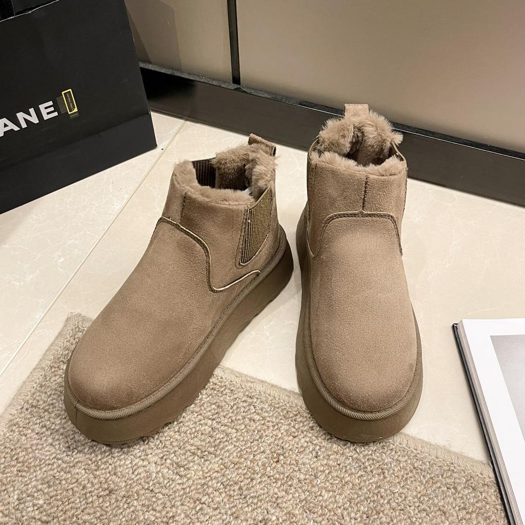 thick-soled snow boots women's winter velvet thickened warm boots bread women's shoes large cotton shoes