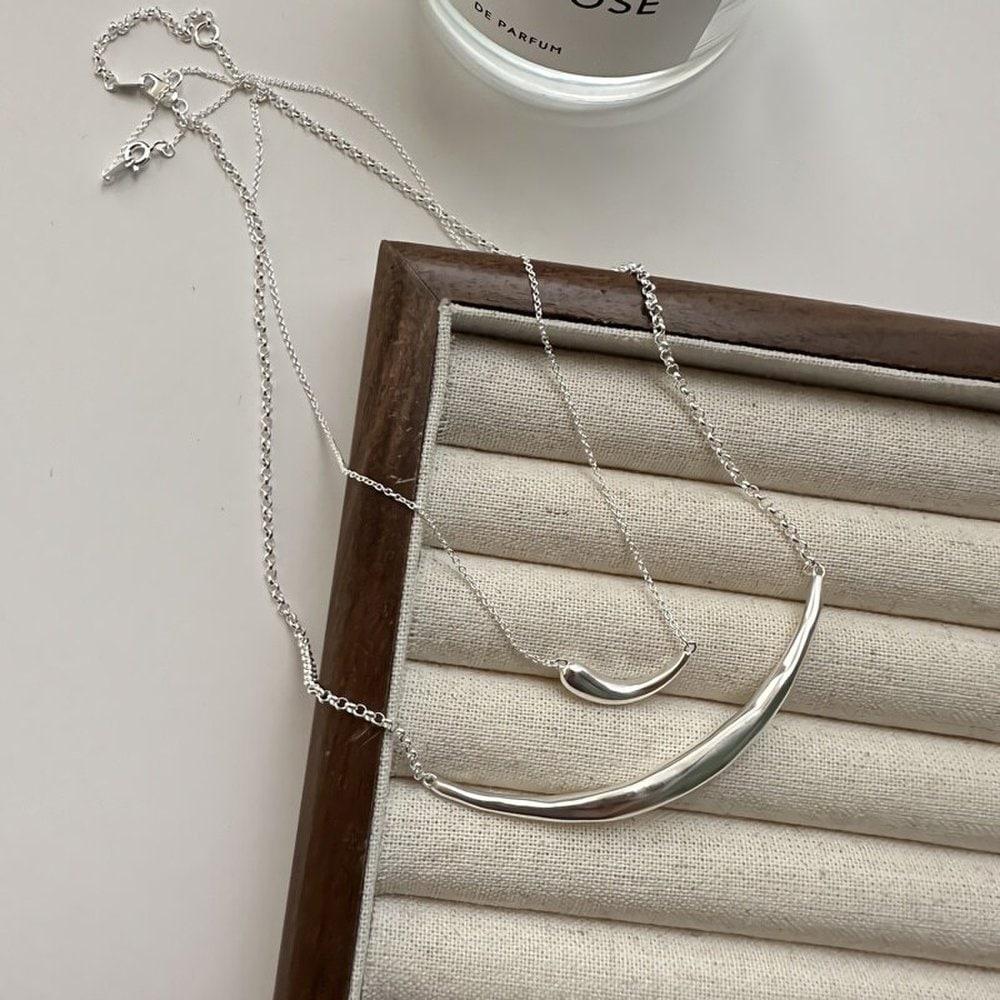 Women's 925 Silver Smile Scrub Minimalist Necklace