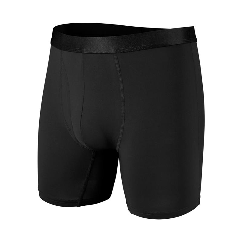 Men's Long Leg Boxer Shorts Ice Silk Sexy U Open Penis Pouch Sports Underwear EUR Size Panties Breathable Male Underpants