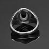 Vintage 925 Sterling Silver Black Onyx Ring Oval Shape Natural Stone Certified Fine Jewerly Retro Silver Rings for Women Men
