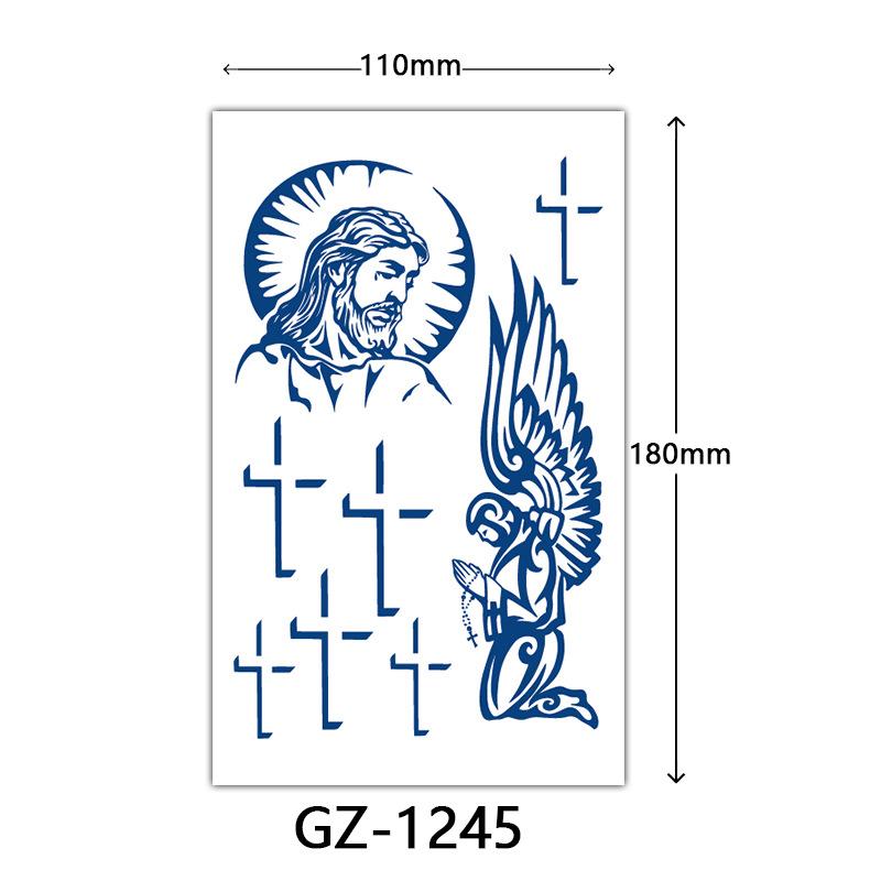 Herbal Tattoo Stickers, Juice Tattoo Stickers, Semi-Permanent English Letter Tattoo Stickers Tattoo