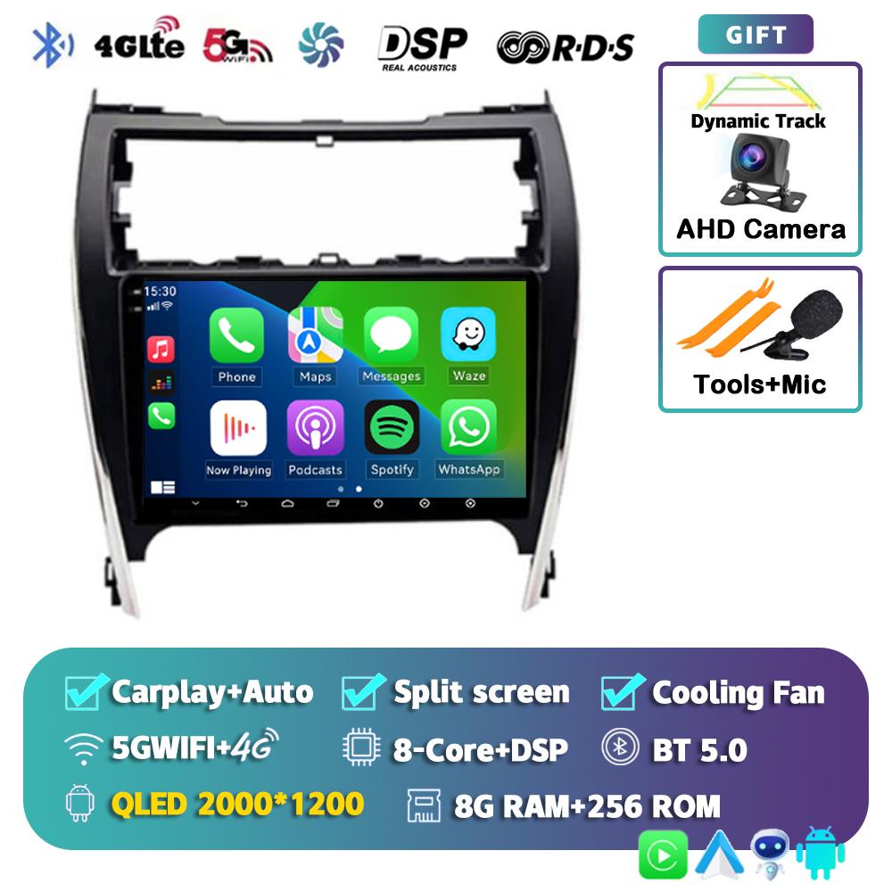 Android 14 Auto Carplay Car Radio For Toyota Camry 7 XV 50 55 US Version 2011 - 2017 Multimedia Player Stereo GPS DSP 2Din Audio