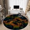 1PC Dinosaur Pattern Office Round Area Rug, Indoor Mat Suitable For Office, Under Office Chairs Bedroom Living Room Home Decor, Room Deco 060