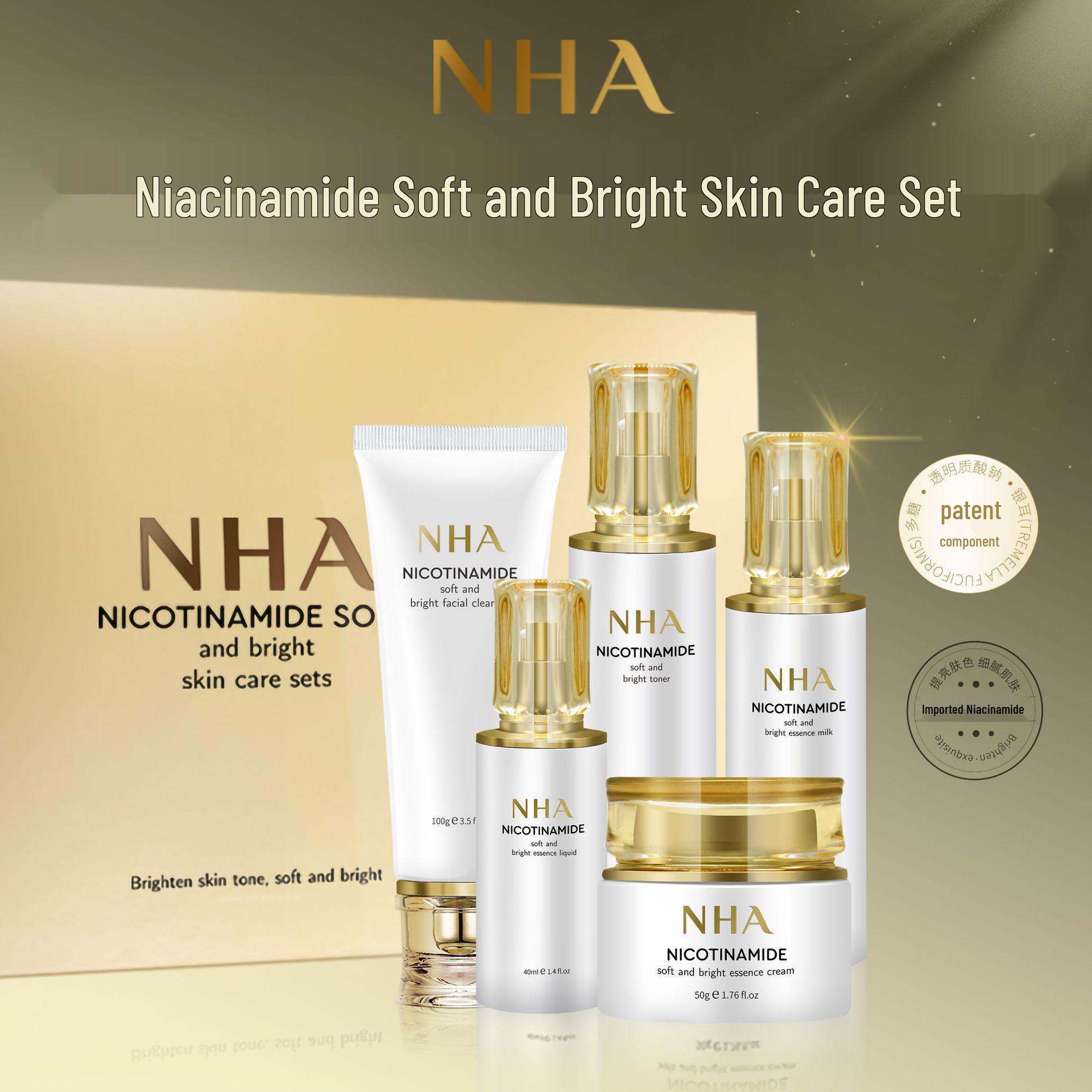 

NHA Niacinamide Brightening Water & Lotion Set with Avocado Butter