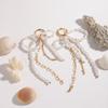 Youthway Elegant Versatile Gold Plated Stainless Steel Imitation Pearl Bow Tassel Earrings Anti Allergic Women Chic Jewelry