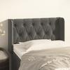 VidaXL Headboard with Ears Dark Grey 83x16x78-88 Cm Velvet3119135