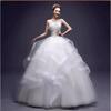 Strapless Korean Style Ball Gown: Slim Fit & Floor-Length Maternity Wedding Dress for Plus Size Women