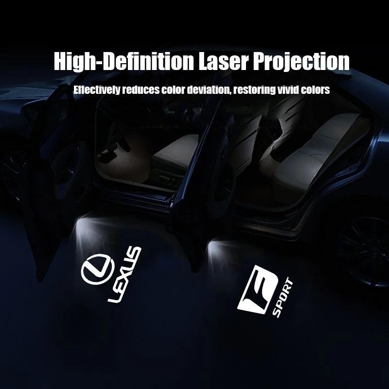 HD Car Led Door Projector Lamp Welcome Light For Lexus F SPORT IS250 IS200 CT200h GS300 LS430 RX450h LX570 IS300 ES300h ERX400h AFJ1