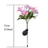 7 Heads Solar Lily Light Solar-Powered Garden Pathway Light New Outdoor Solar Lamp  Home Garden