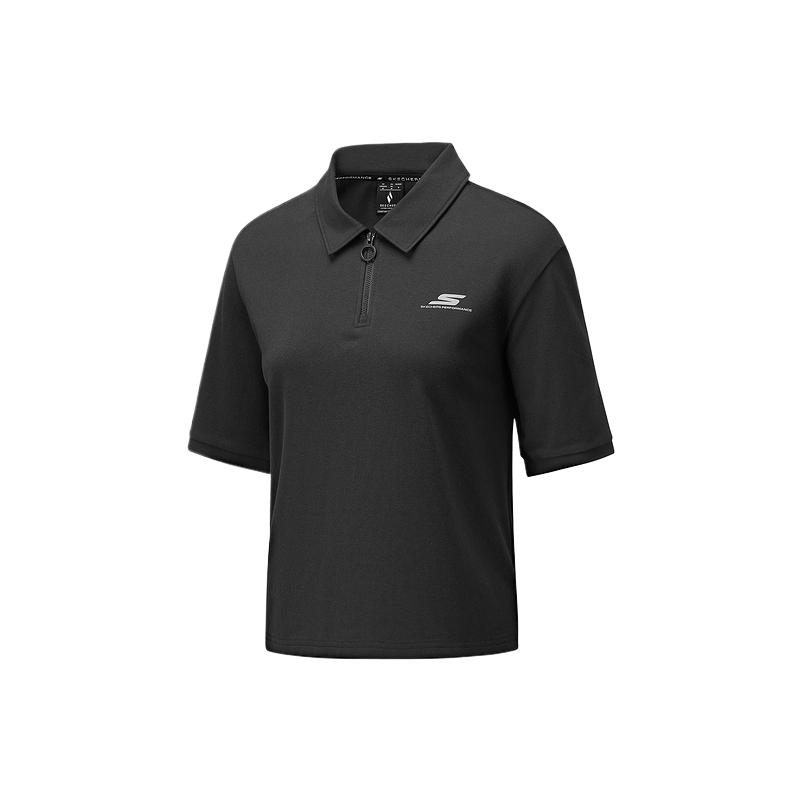 Skechers Basic Sports Series Versatile Trendy Casual Short Sleeve Polo Shirt Women tops P325W121-0018 S