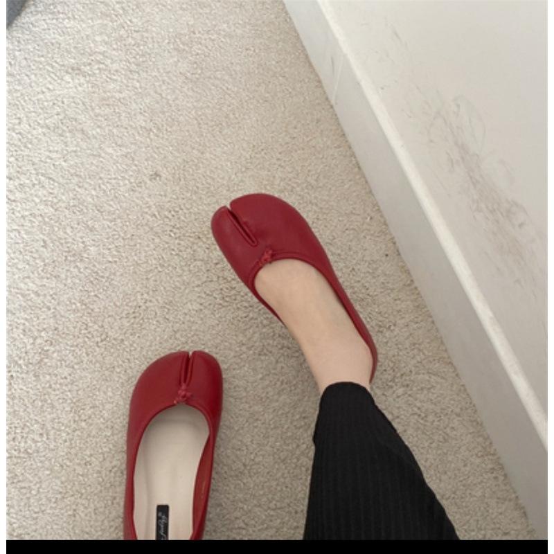 

2025 обувь с раздвоенным носком женские балетки на подкове туфли с раздвоенным носком женские клетчатые 40