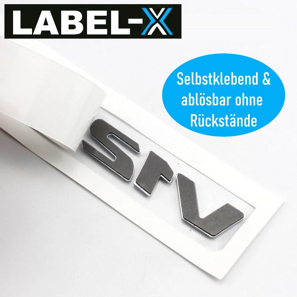 LABEL-X V12 Biturbo AMG Chrom Schriftzug Emblem Logo f. Mercedes S CL etc.