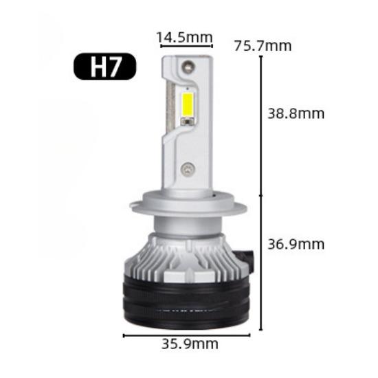 K7C 4300K H7 H4 H11 Led Lamp 3 Copper Tube Led