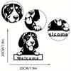 1pc Dog Welcome Metal Wall Art Gordon Setter Dog Wall Sign, Perfect Decoration for Home, Living Room, or Office Decor