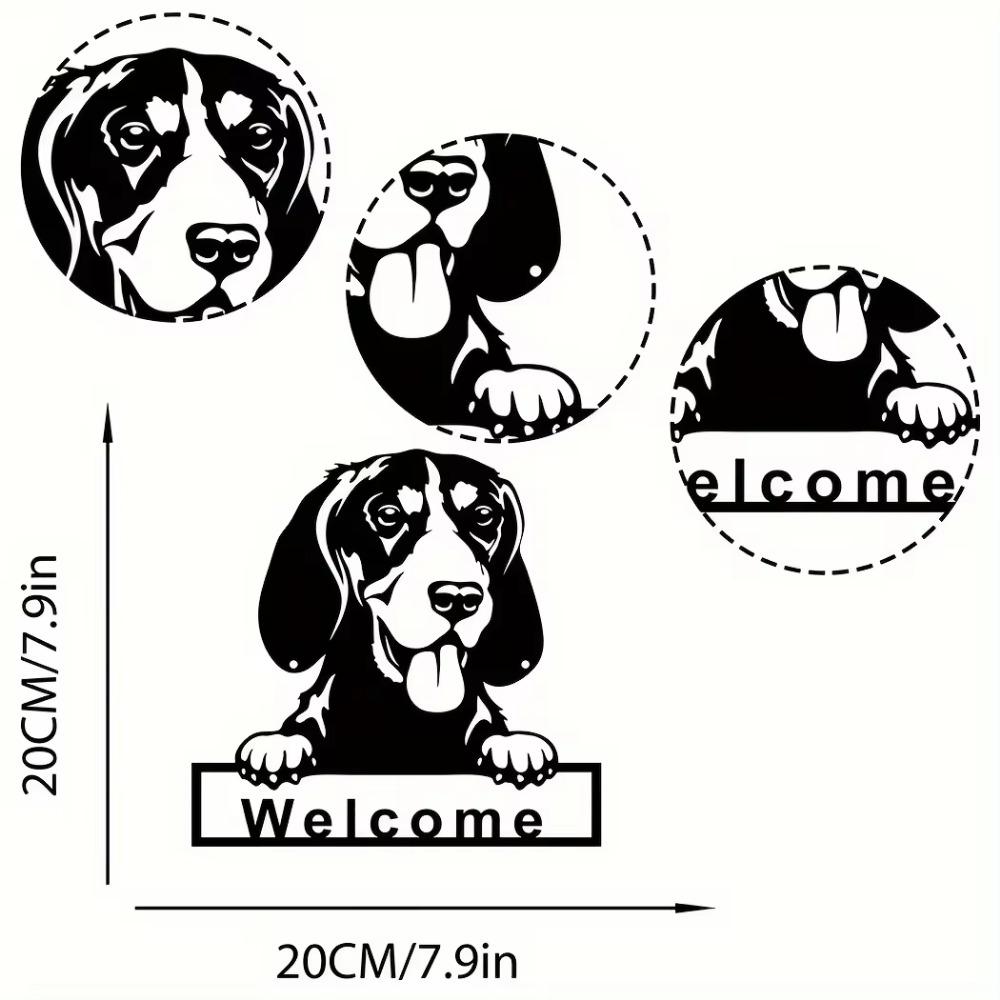 1pc Dog Welcome Metal Wall Art Gordon Setter Dog Wall Sign, Perfect Decoration for Home, Living Room, or Office Decor