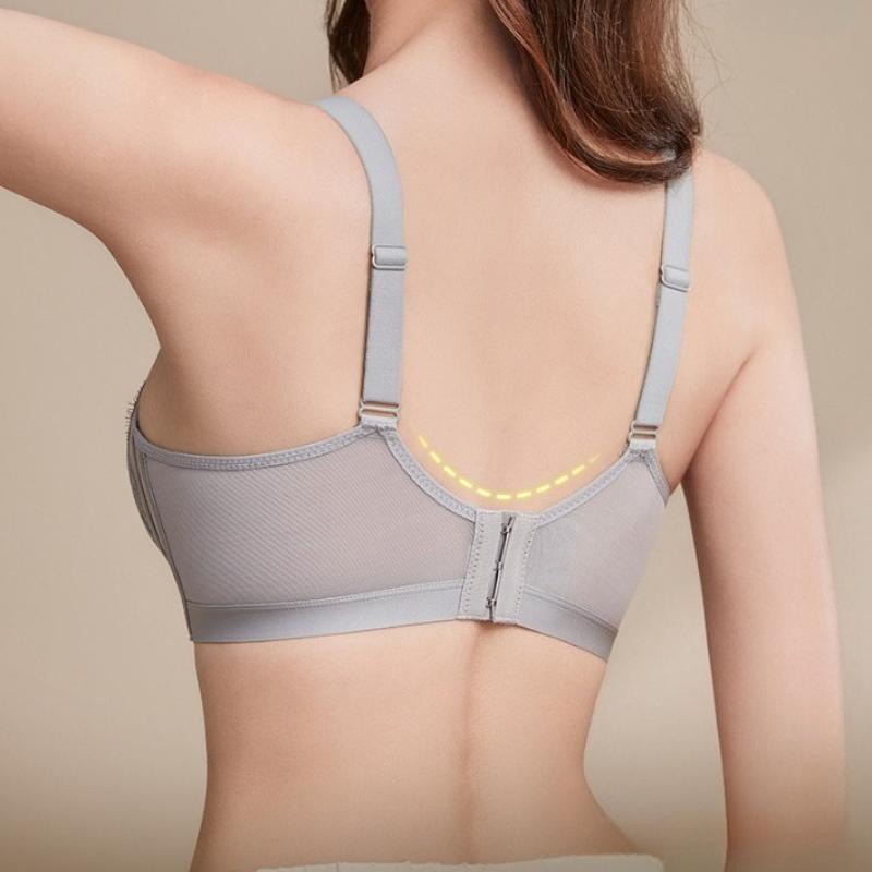 Große Brustgrößen-verstärkender glatter Spitzen-French-BH Atmungsaktive Hasenohrschale Dünne Unterwäsche