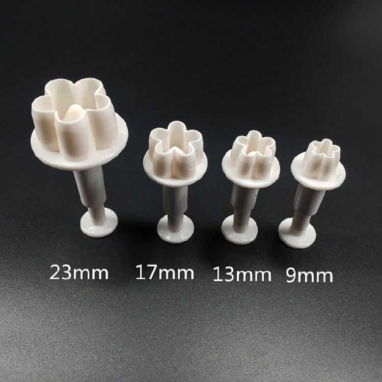 3 PCS DIY Fondant Stamps Multi-Shape Baking Accessories for Fondant Cake Cookie