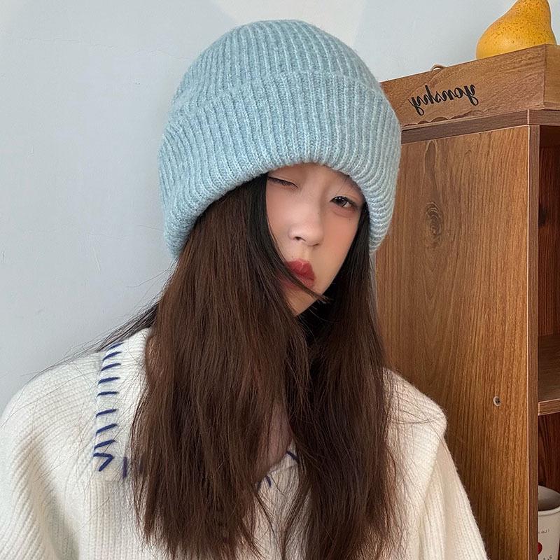 Wool Blend Beanie: Solid Color, Autumn/Winter, Stylish & Warm for Workwear and Hiking