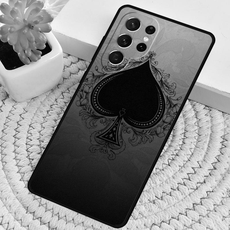 

Ace of Spades Poker Phone Case for Samsung Galaxy note 10 pro S26 Ultra S23 S24 FE S25 S21 S22 PLUS shockproof Cove Galaxy S20 FE 5G