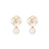 Pinkdudu  Resin Bead  Zinc Alloy Earrings Flower Drip Glaze Trendy Stud Earrings Women Jewelry PD2275
