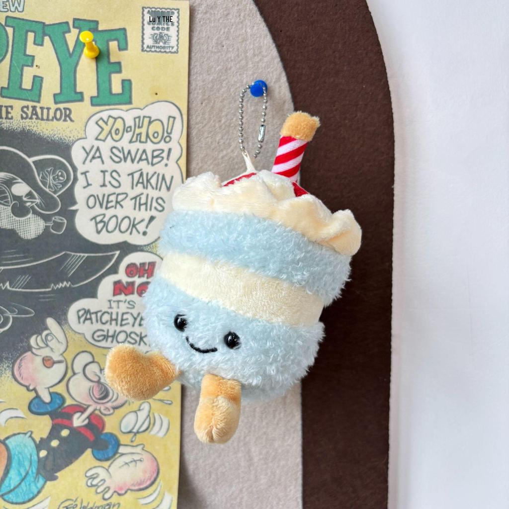 Roztomilý Kreslený Hamburger a Hranolky Plyšový Batoh Přívěsek na Klíče Panenka