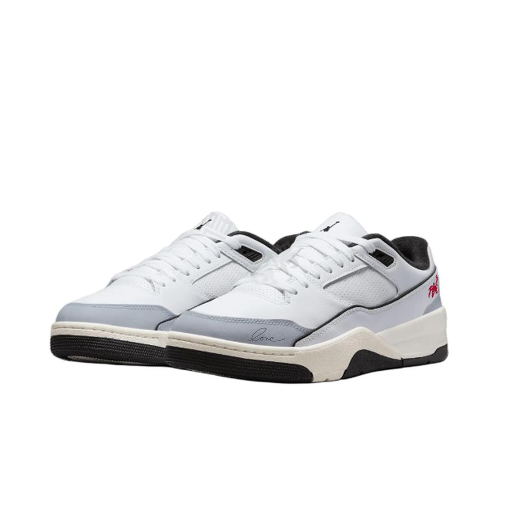 Jordan FLIGHT COURT Vintage Basketball Shoes Unisex Low Top Light Gray HF3255-100(Team1276)