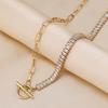 Steel Titanium Unique Choker Necklace With Dazzling Zirconia For Occasions Fashionable