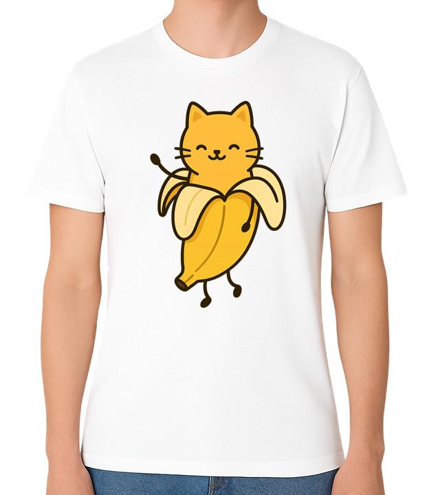 

Cute Banana Cat T-Shirt Funny Kawaii Kitty Graphic Tee Cat Lover Gift 5XL різнокольоровий