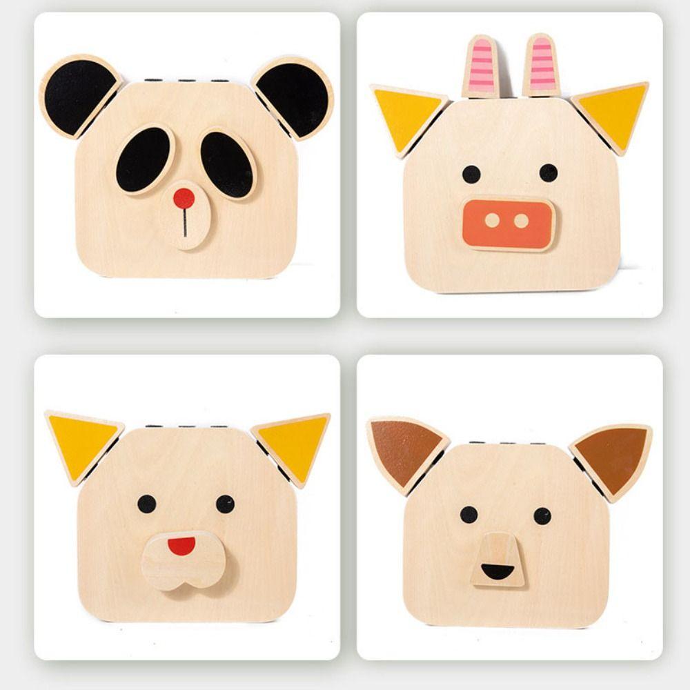 Montessori 3D Animal Puzzles Toys Character Shape Matching Game  Thinking Training