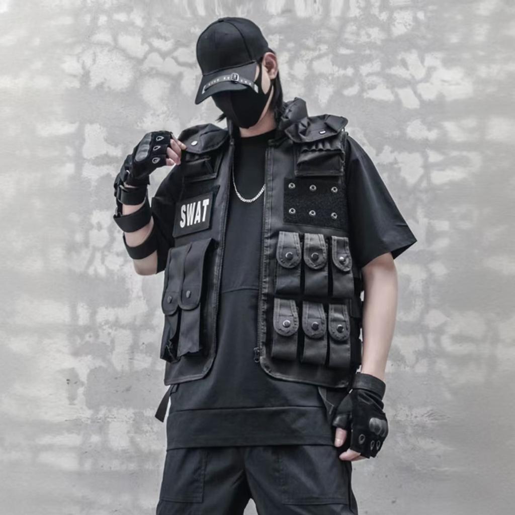 Pockets Vest Outdoor Waistcaot Training Waist Coat Paintball Security Guard Vests