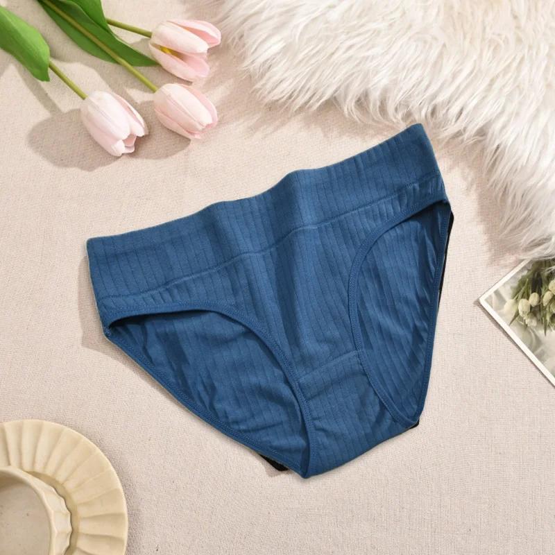 Damen Nahtloser Baumwollslip Damen Übergröße Slips Einfarbige Atmungsaktive Unterwäsche Damen Niedrige Taille Weiche Dessous S-XXL