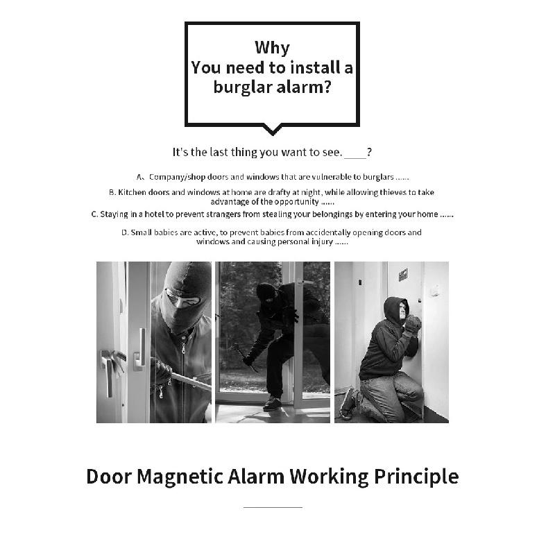 Refrigerator Alarm Door Window Burglar Sensor Alarm Door Open Detectors Freezers Close Reminder Security Protection