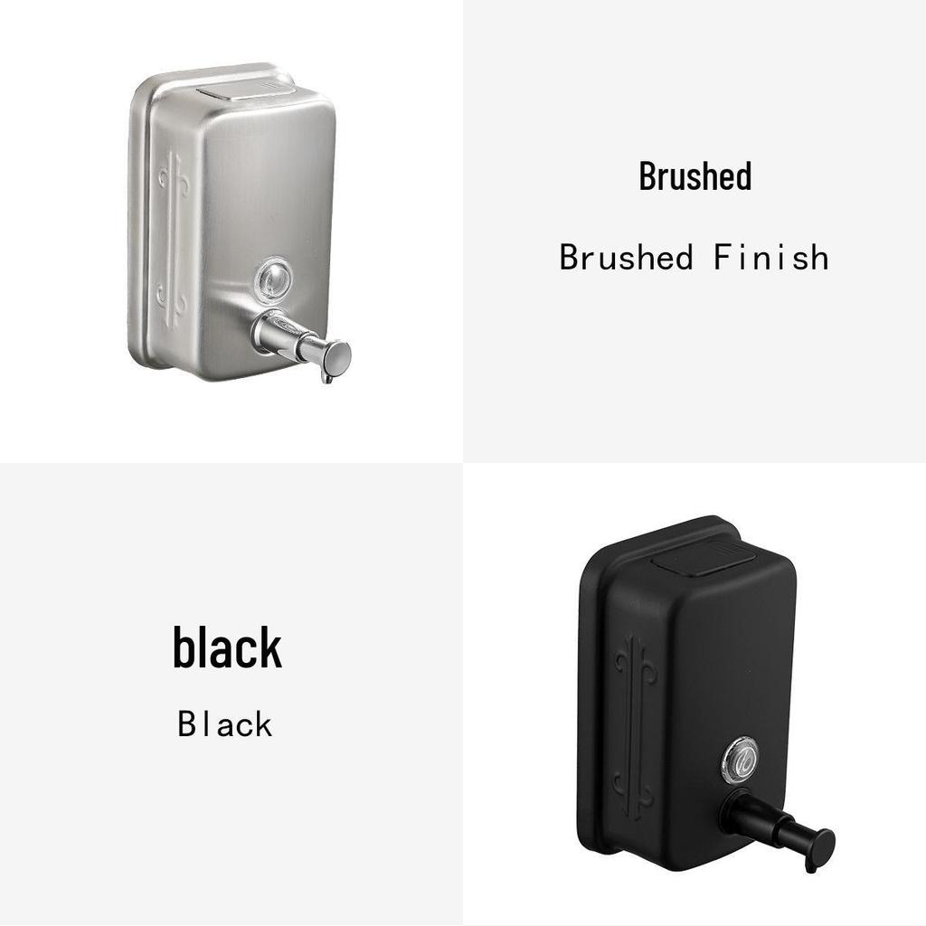 Wall-Mounted Black & Gold 500ML 304 Stainless Steel Soap Dispenser