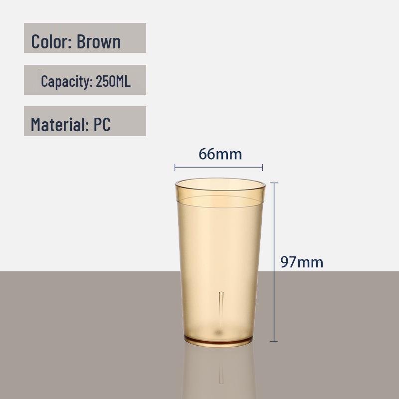 

Premium Tea-Colored Anti-Fall Transparent Beverage Cup for Self-Service Restaurants