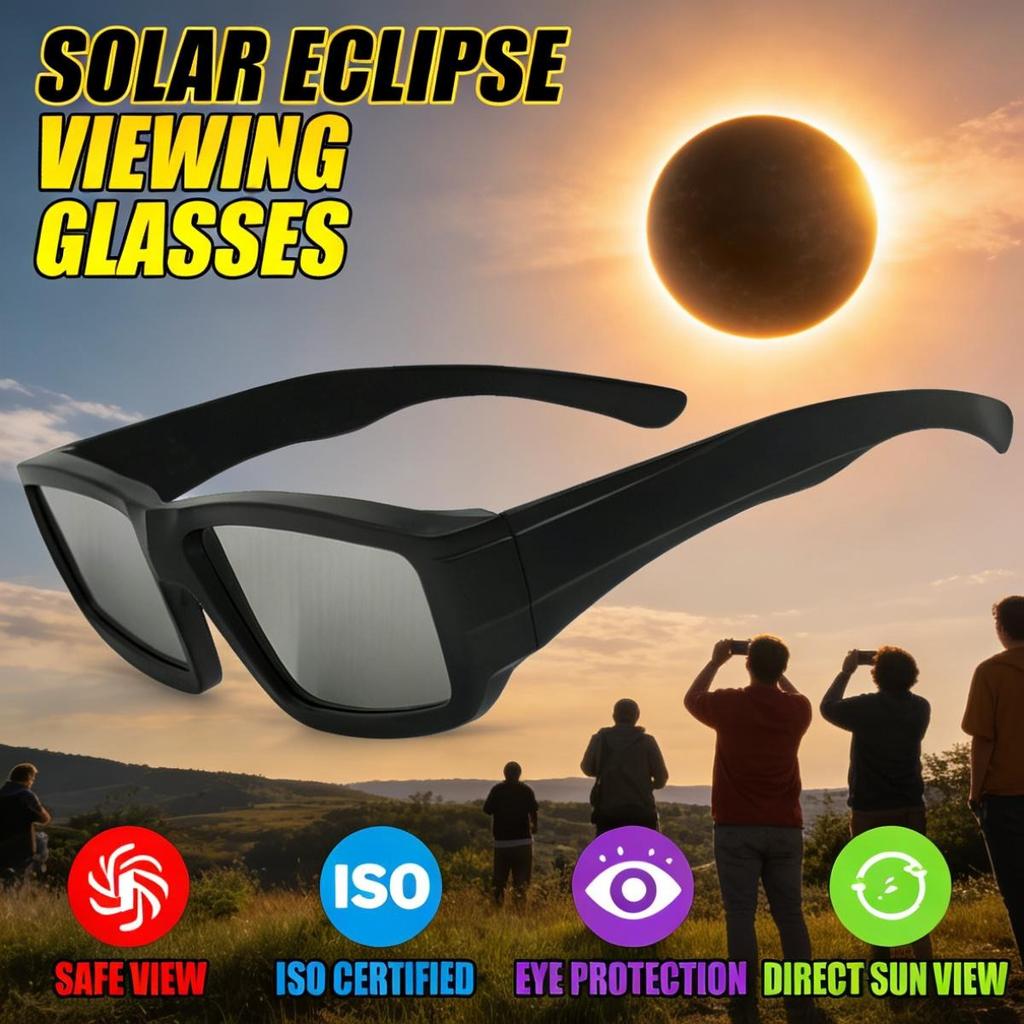 1/2/5PCS Safe Shades ISO Certified Solar Eclipse Observation Glasses Solar Eclipse Viewing Glasses for Direct Sun Viewing