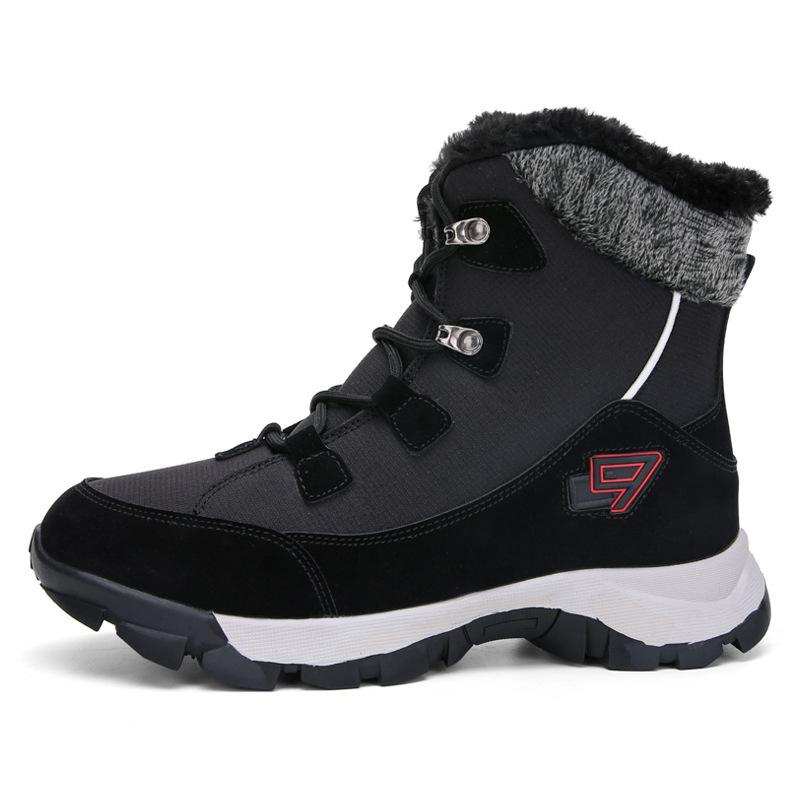 fashion Boots Women Shoes Warm Plush Fur Ankle Casual Boots Winter Female Flat Casual Shoes Waterproof Ultralight Footwear