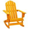 Vidaxl Garden Adirondack Rocking Chair, Fir Wood, Orange