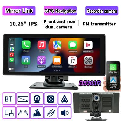 10,26-calowy ekran dotykowy, radio stereo, bezprzewodowy Carplay, Android Auto, odtwarzacz MP5, BT Mirrorlink, kamera samochodowa z kamerą